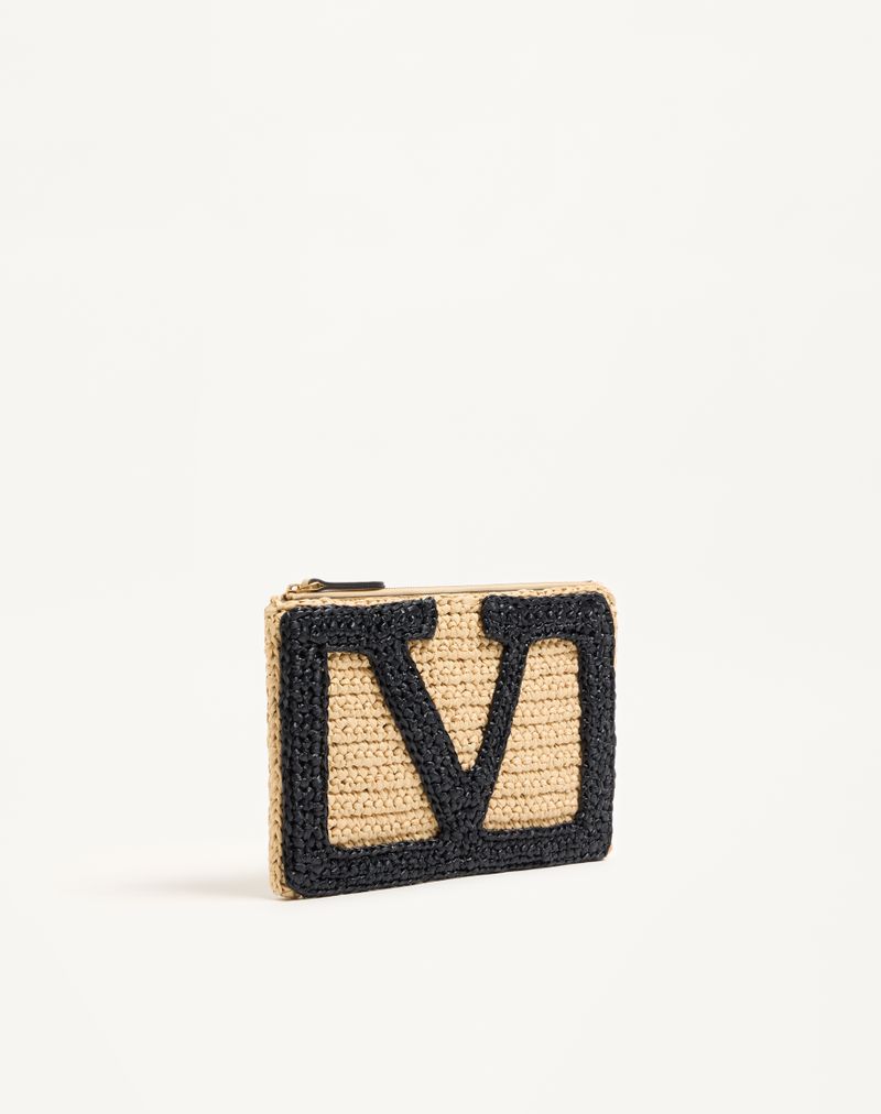 Valentino Garavani Viva Superstar synthetische raffia clutch