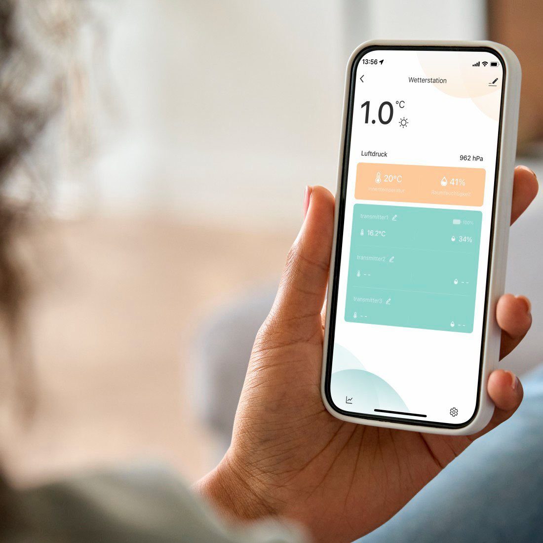 Hama WLAN mit Außensensor, Thermometer/Hygrometer Barometer, App Wetterstation (WLAN, Außensensor, Thermometer/Hygrometer Barometer, App, Farbdisplay)