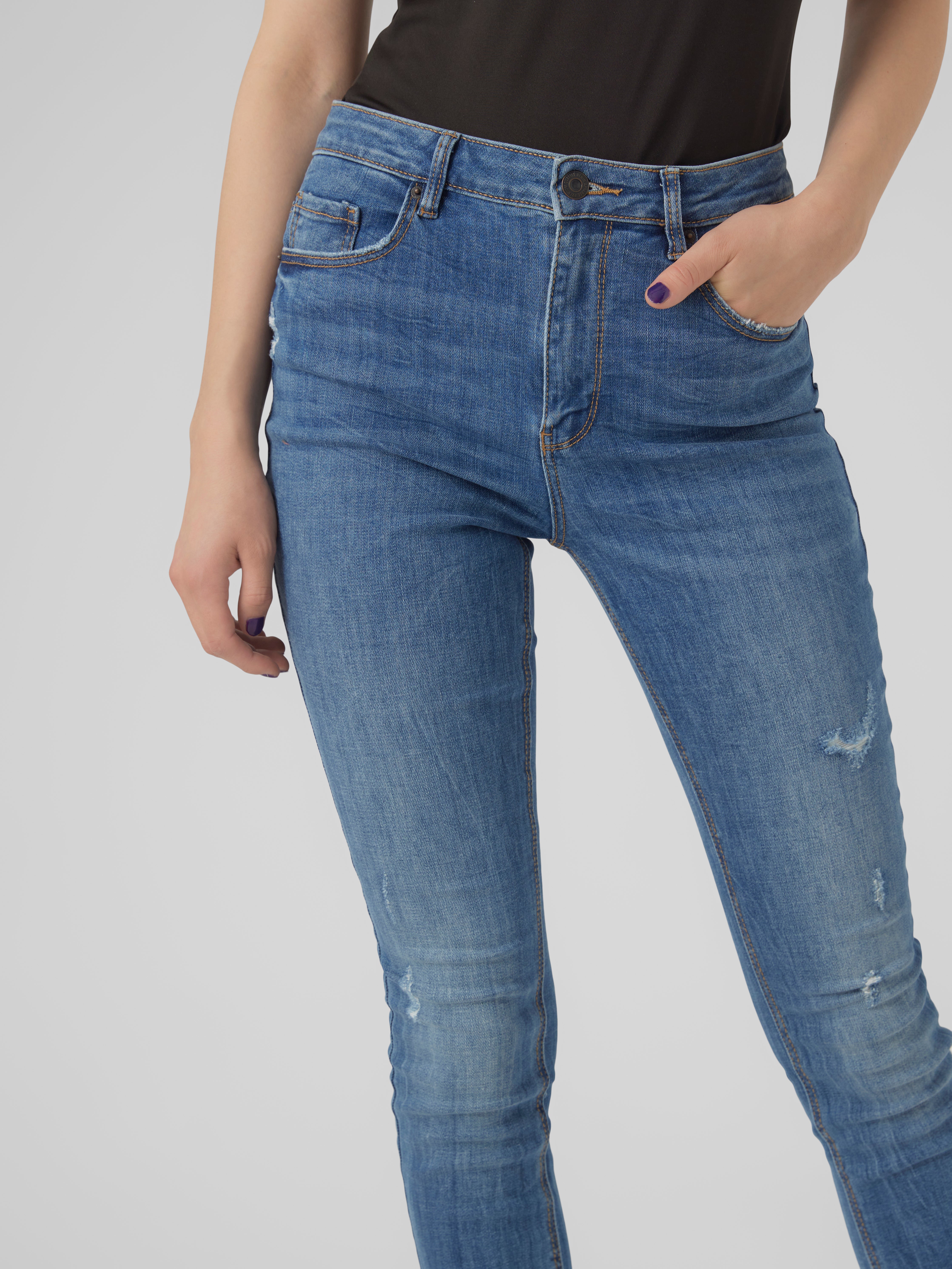 VMSOPHIA Hohe Taille Skinny Fit Jeans