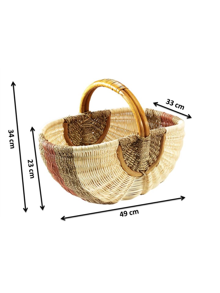 kobolo Einkaufskorb BROWNREEDBIN in Braun günstig kaufen onesize