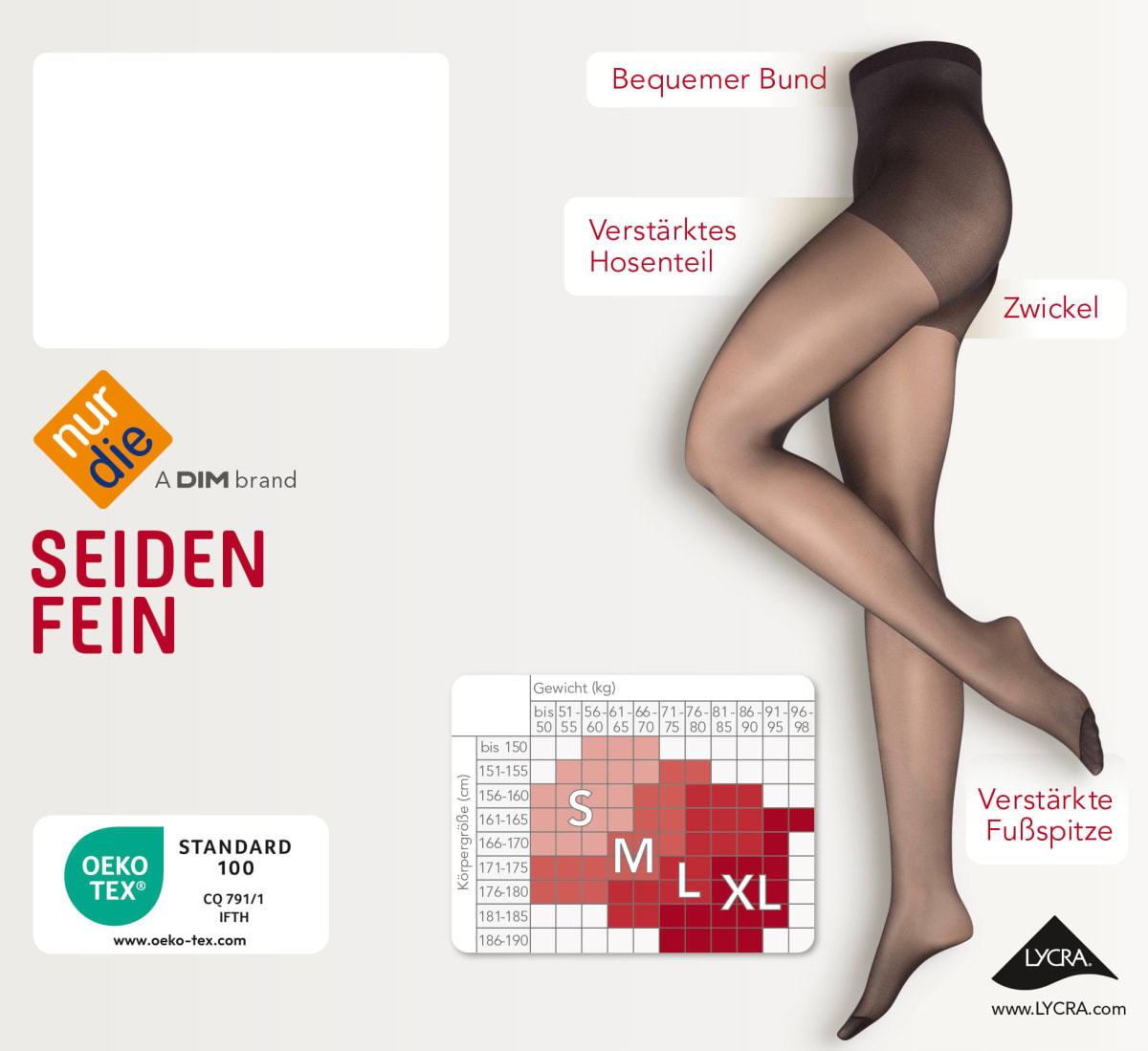 Strumpfhose Seidenfein schwarz Gr. 38/40, 15 DEN, 1 St