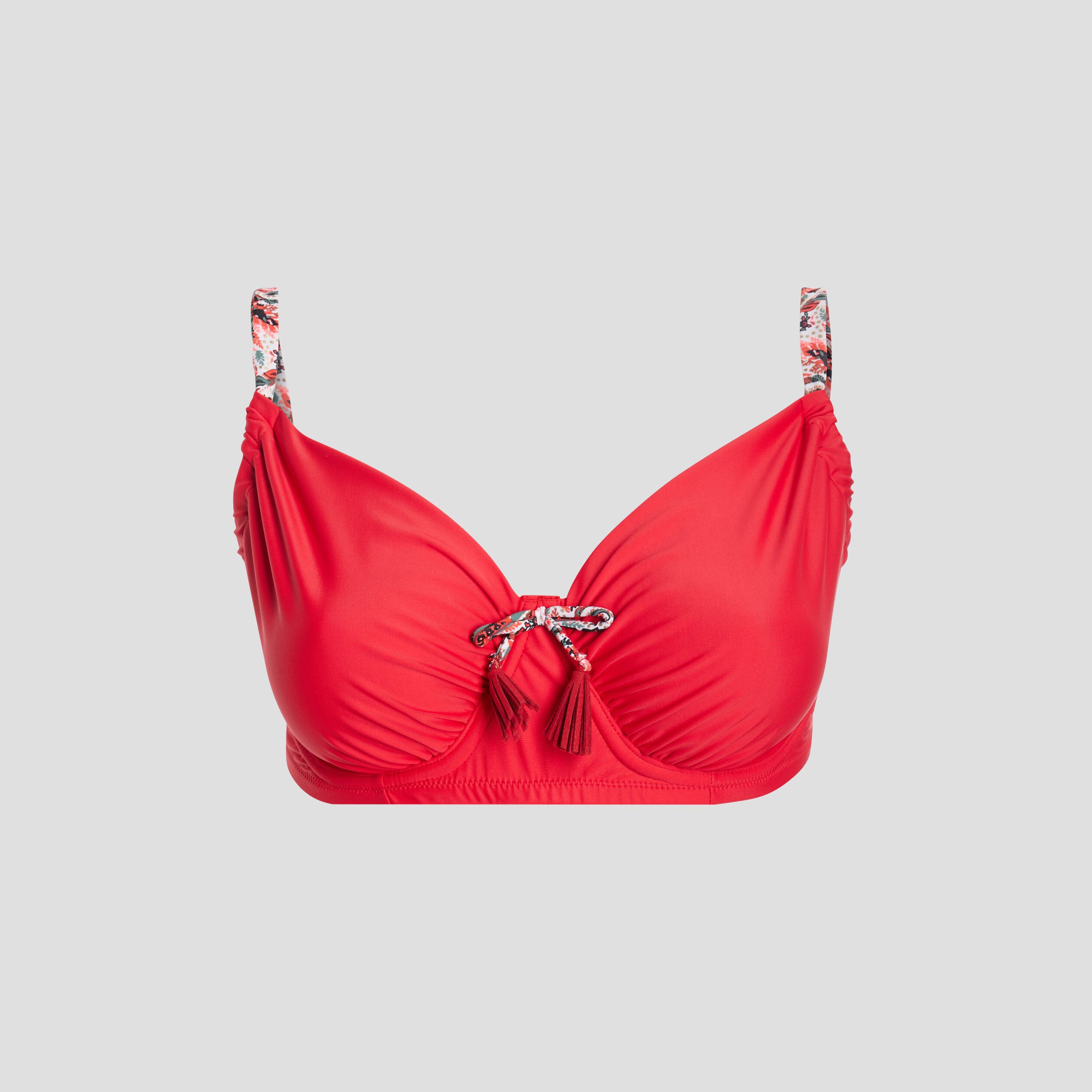 Haut de maillot de bain rouge femme grande taille | La Halle