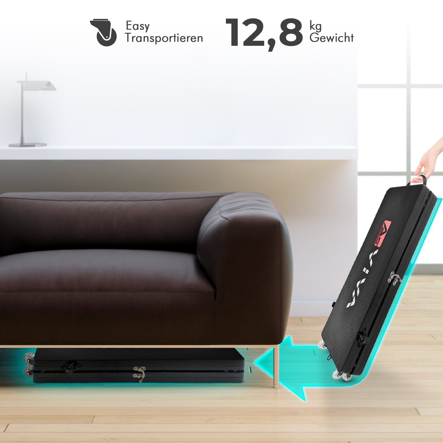 AsVIVA Multitrainer Multifunktionales 30 in 1 Fitness-Board AsVIVA FB1, 3 Widerstandsbänder mit Stärkegraden, kompaktes Design, klappbar