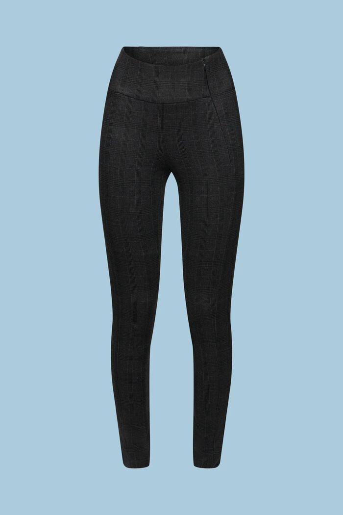 Karierte Leggings aus Punto-Jersey