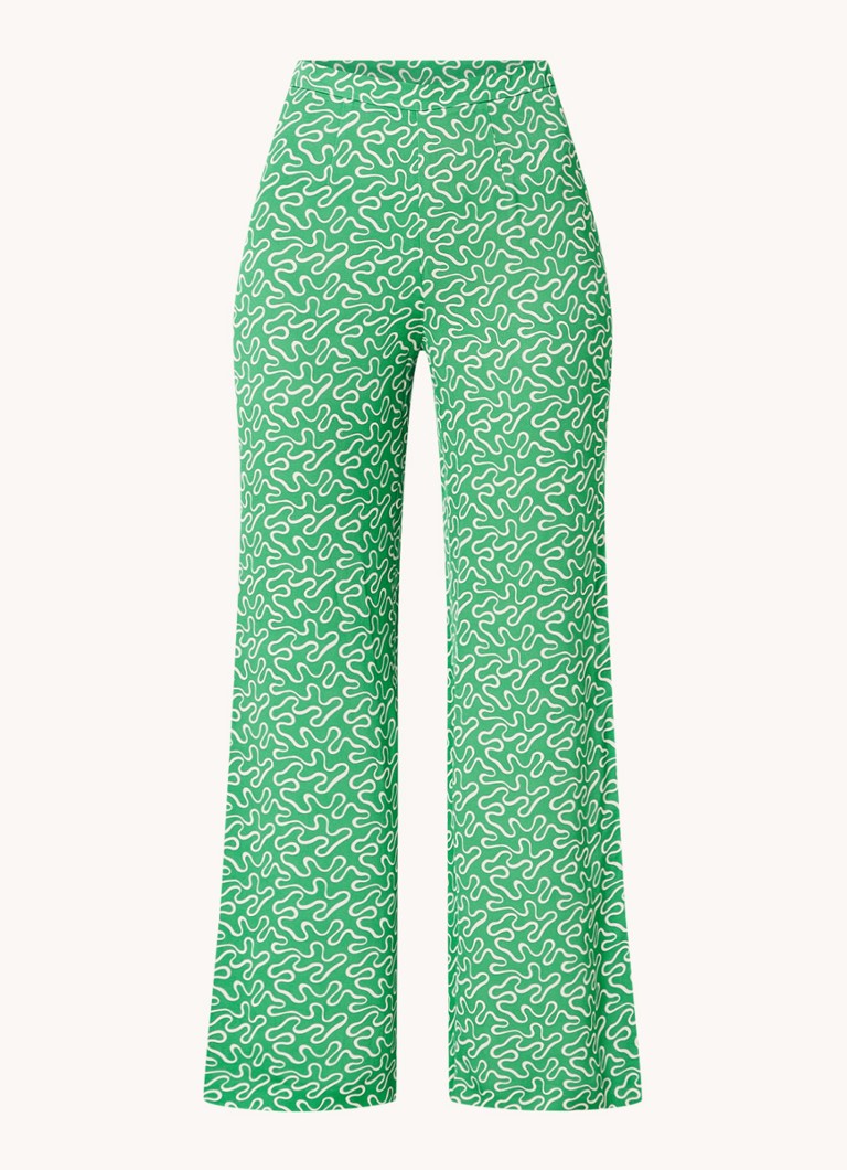 L.K.Bennett  Esme high waist flared fit pantalon met print