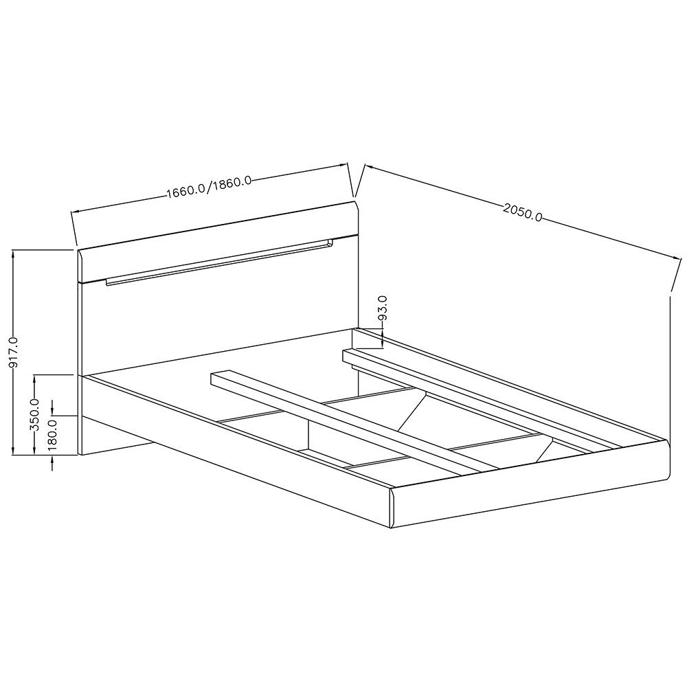 Lomadox Schlafzimmer-Set HERNING-83, (Spar-Set, 5-St), mit 160cm Bett in weiß mit weiß Hochglanz und schwarz