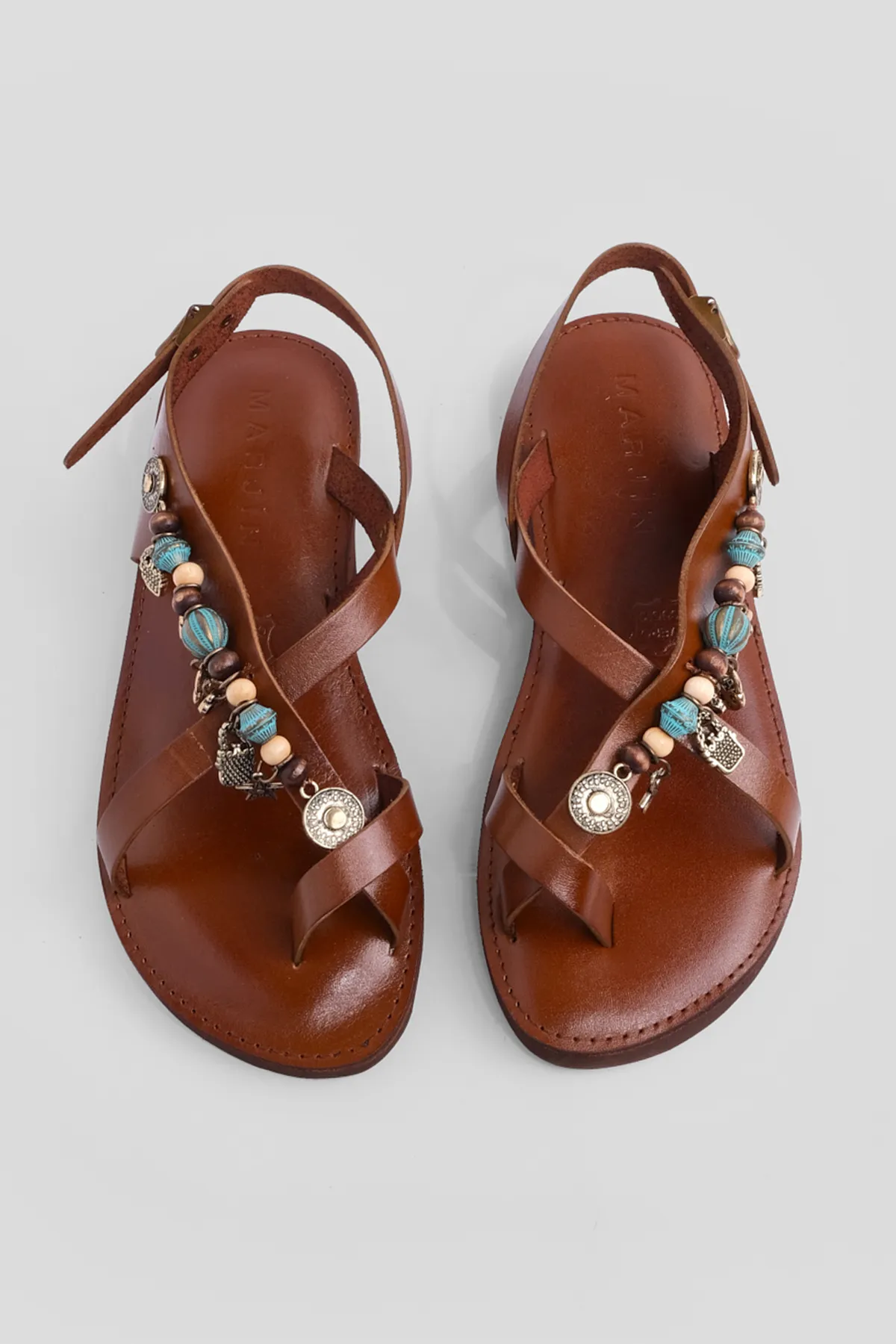 Marjin  Sandalette - Braun - Flacher Absatz