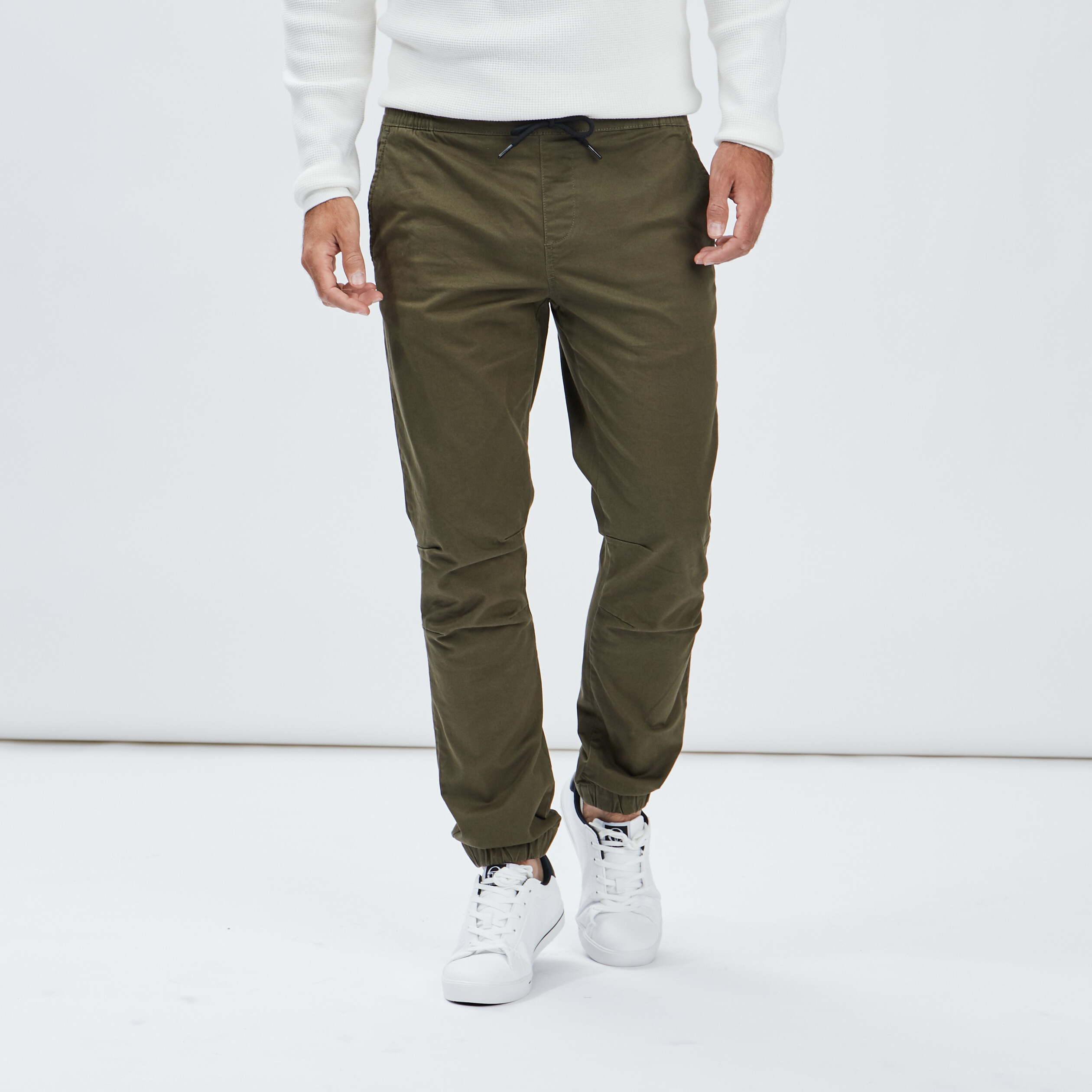 Pantalon jogpant vert kaki homme | La Halle