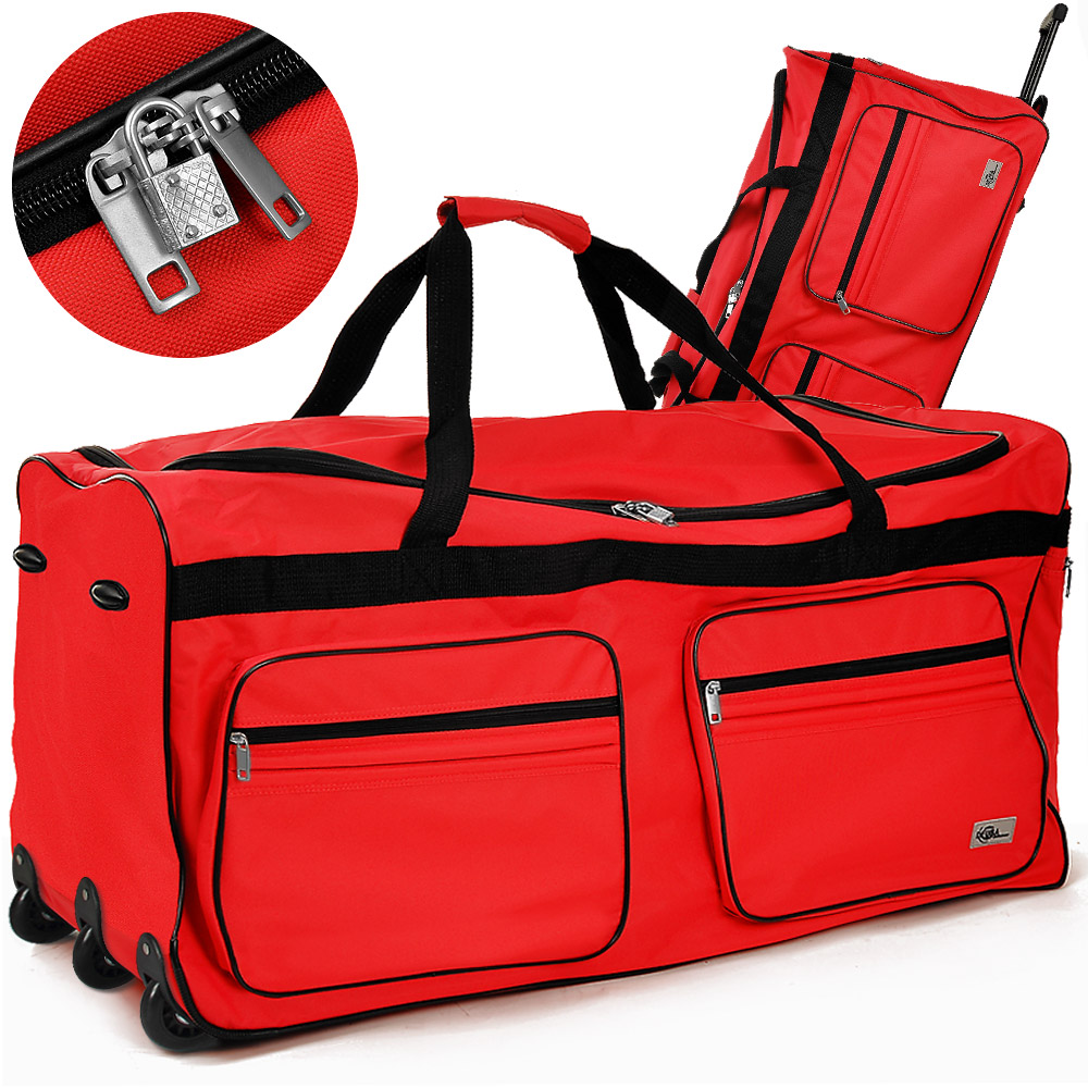 Casaria Deuba XXL Reisetasche   Trolleyfunktion Rot