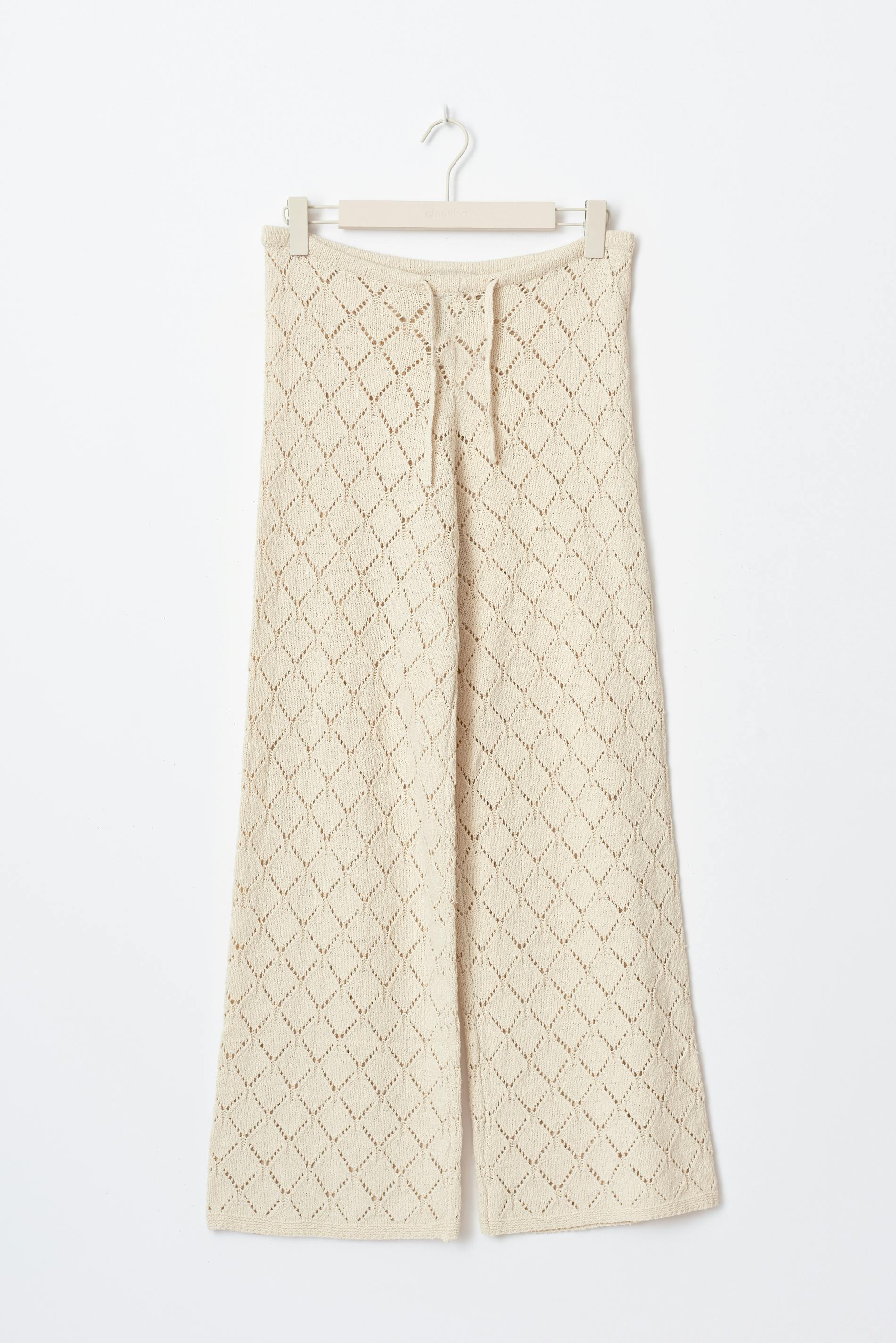 Knitted crochet trousers
