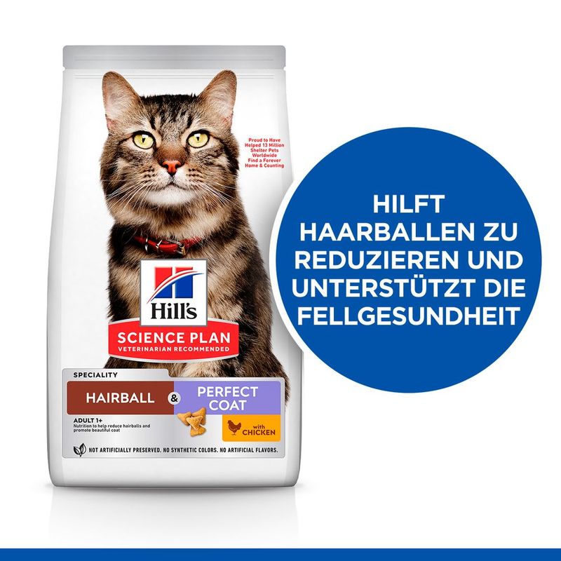Hill's Science Plan Adult Hairball & Perfect Coat Huhn | bitiba %
