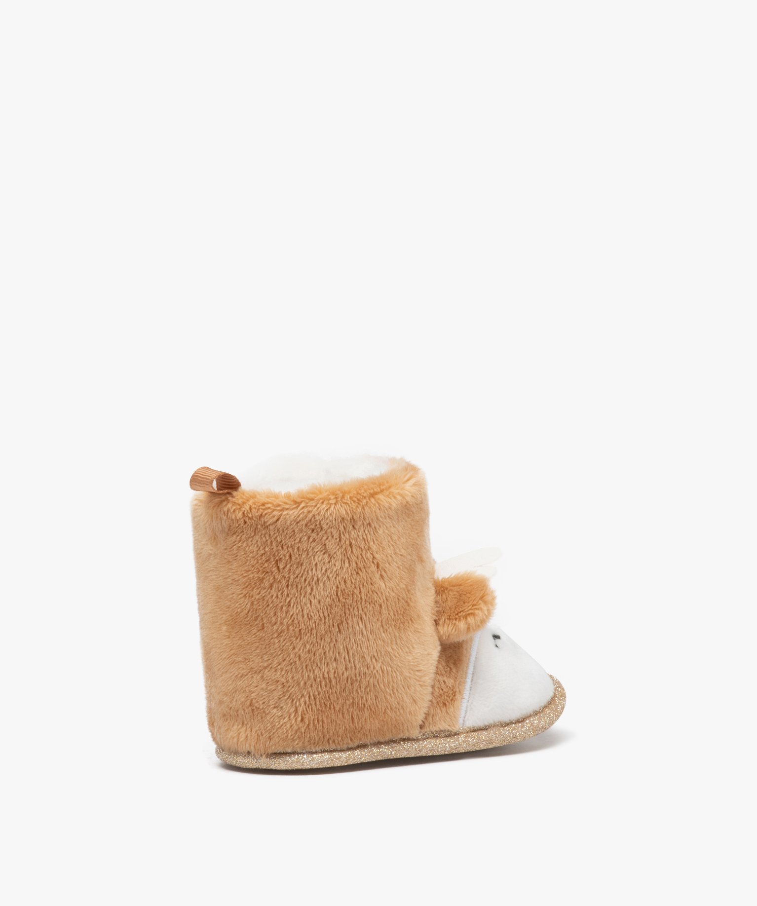 Chaussons de naissance bébé fille boots à scratch en form... beige | GEMO