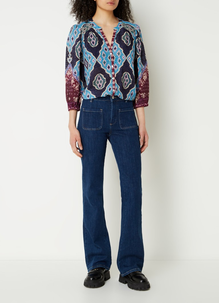 ba&sh Blouse with print and texture