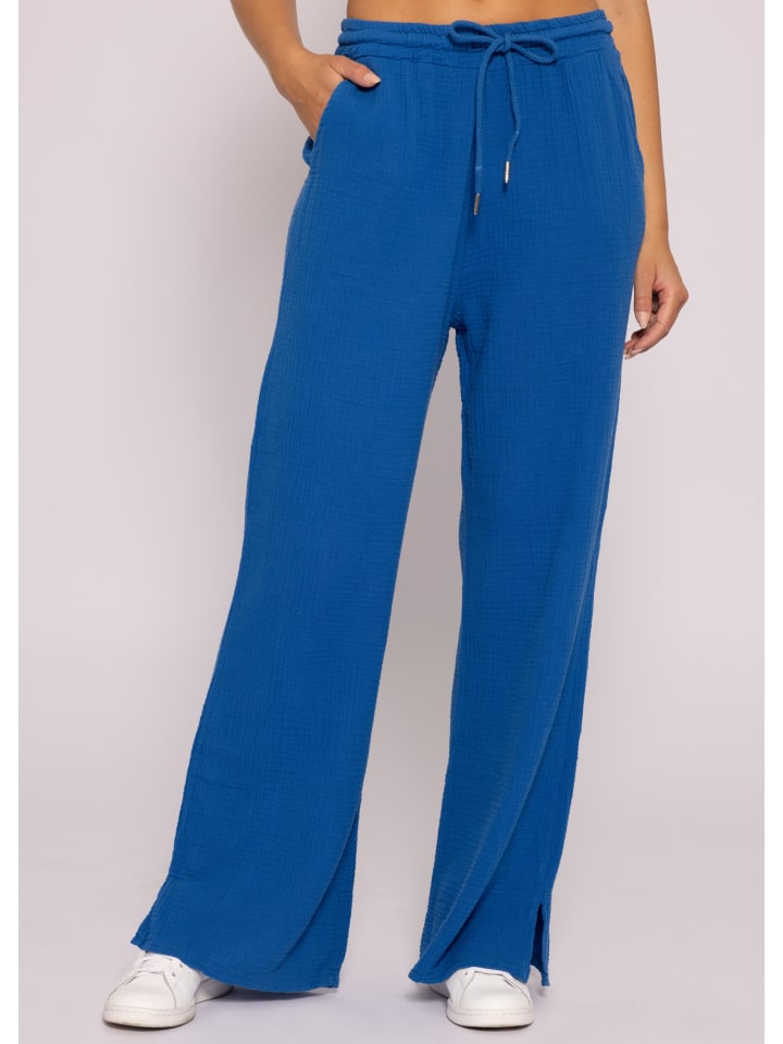 SASSYCLASSY Musselin Hose in Royalblau günstig kaufen