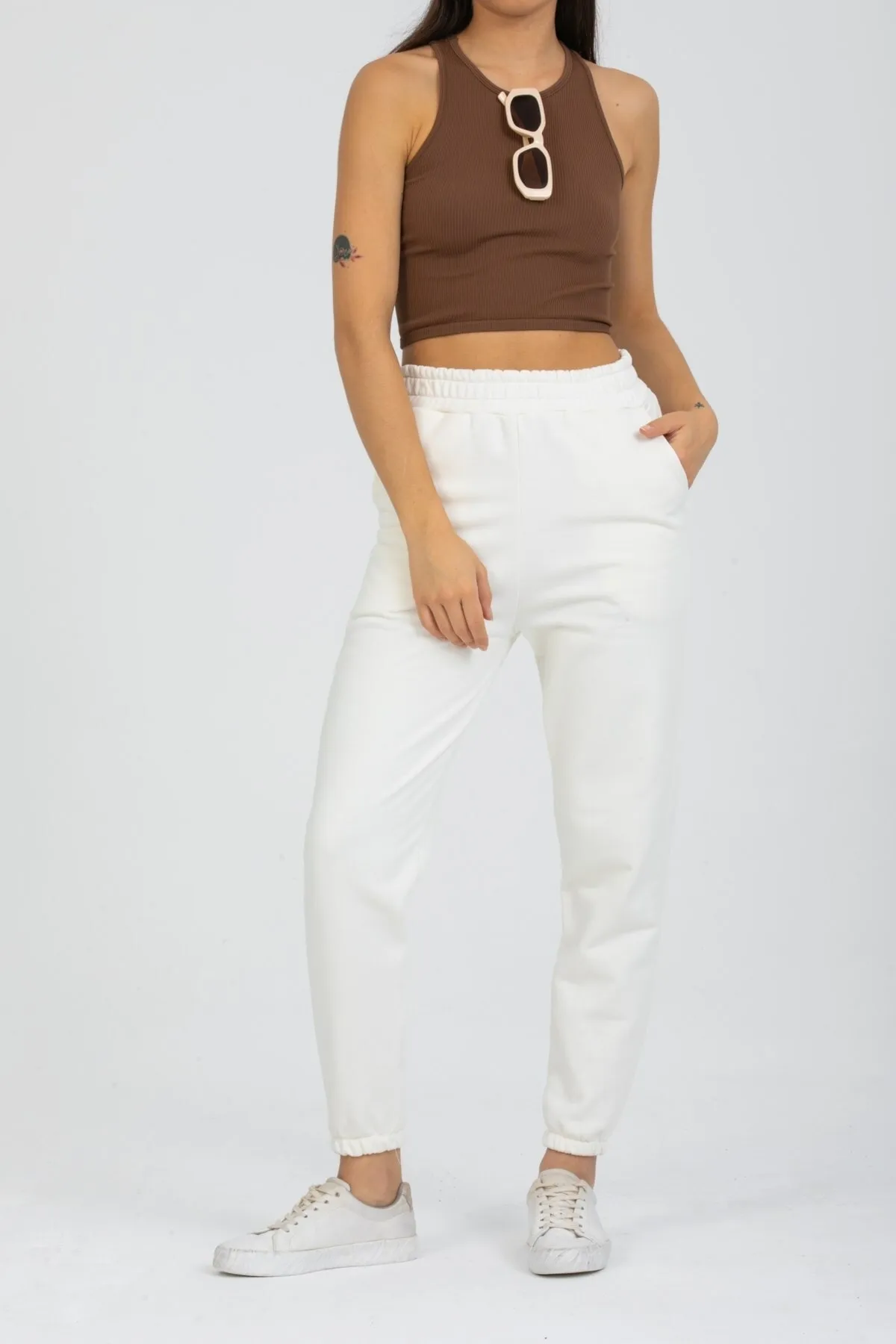 Deafox  Jogginghose - Ecru - Slim