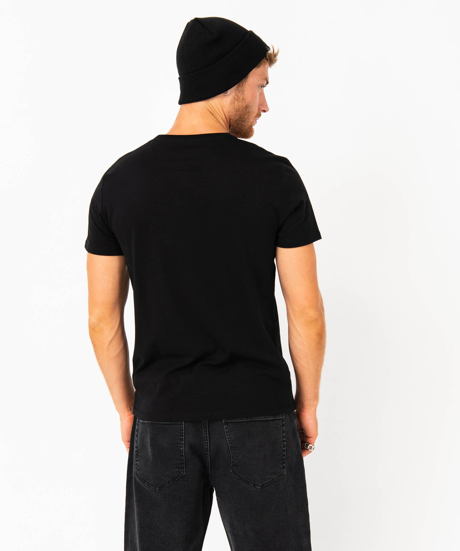 Tee-shirt à manches courtes imprimé homme - Naruto Shippuden noir | GEMO
