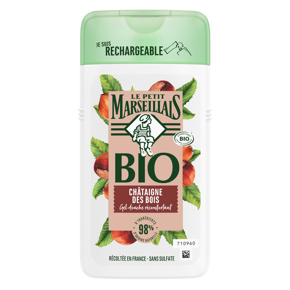 le petit marseillais Gel Douche Bio Nourrissante, au pH neutre, Châtaigne Des Bois, 250ml Gel douche
