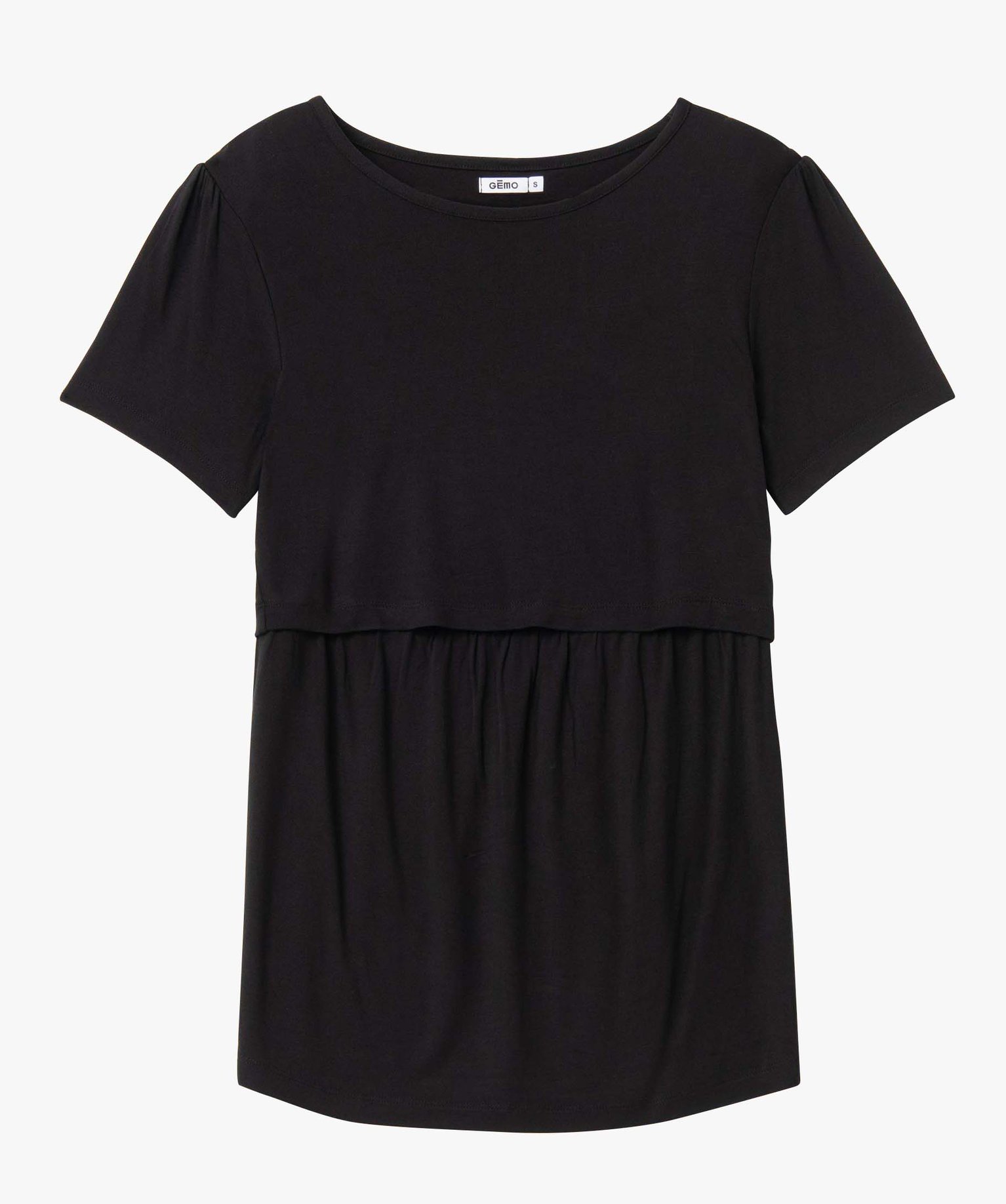 Tee-shirt d’allaitement à manches courtes noir | GEMO