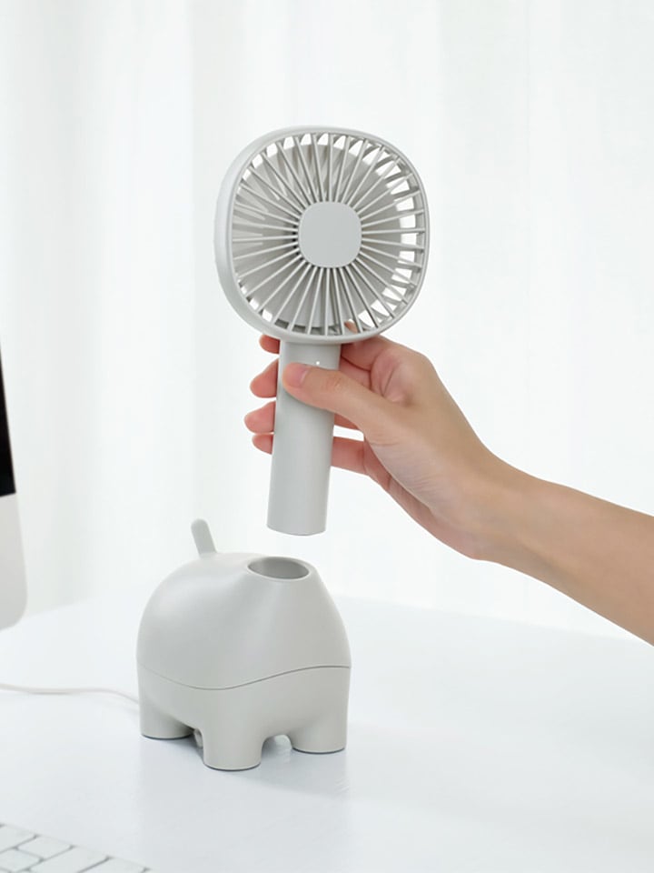 Designnest Tischventilator ''PetFan'' in Grau - (B)12 x (H)14 x (T)5 cm günstig kaufen onesize