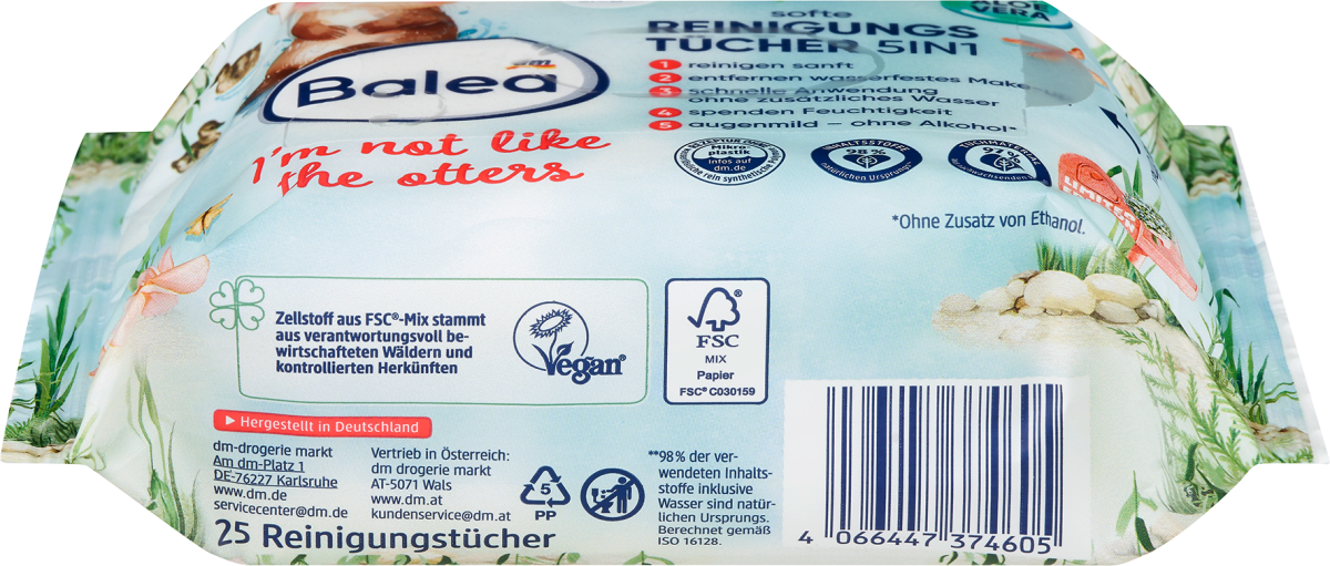 Softe Reinigungstücher I'm not like the otters, 25 St