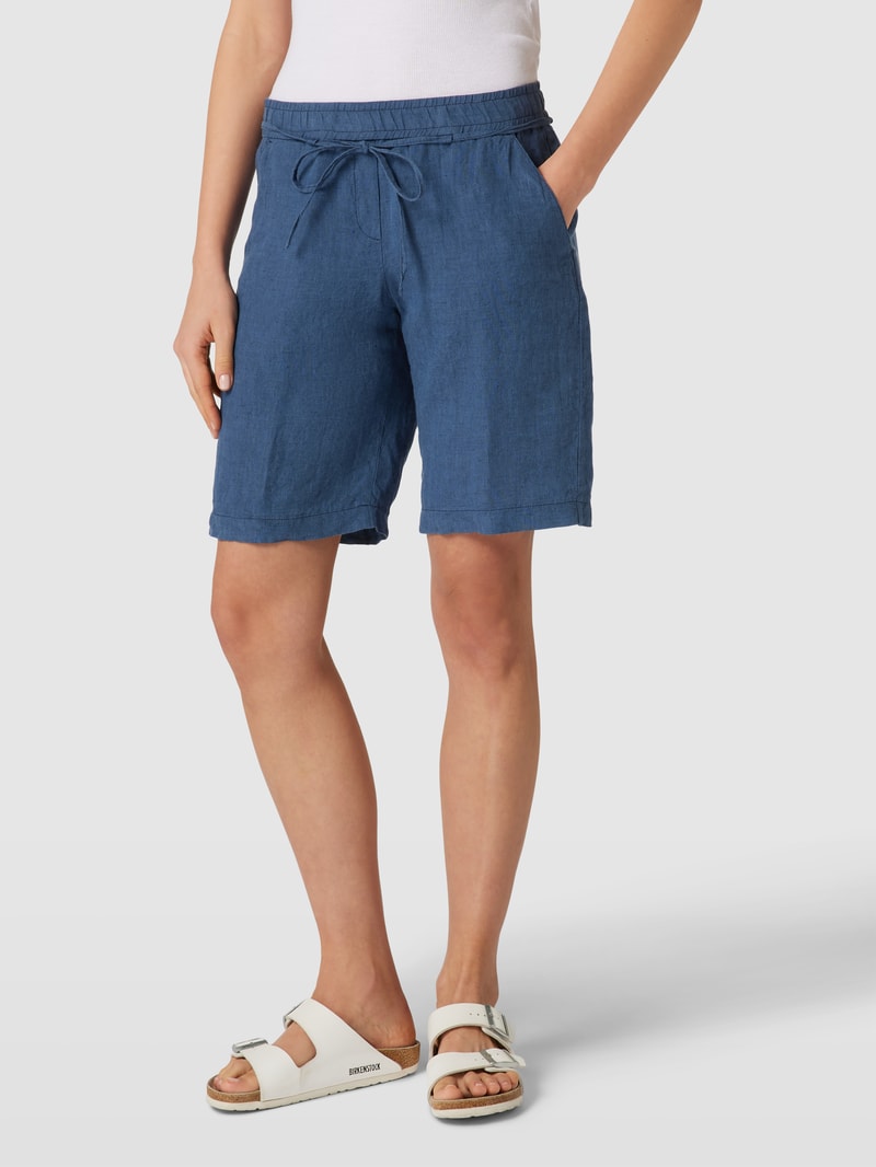 Shorts mit seitlichen Eingrifftaschen Modell 'MEL' in dunkelblau