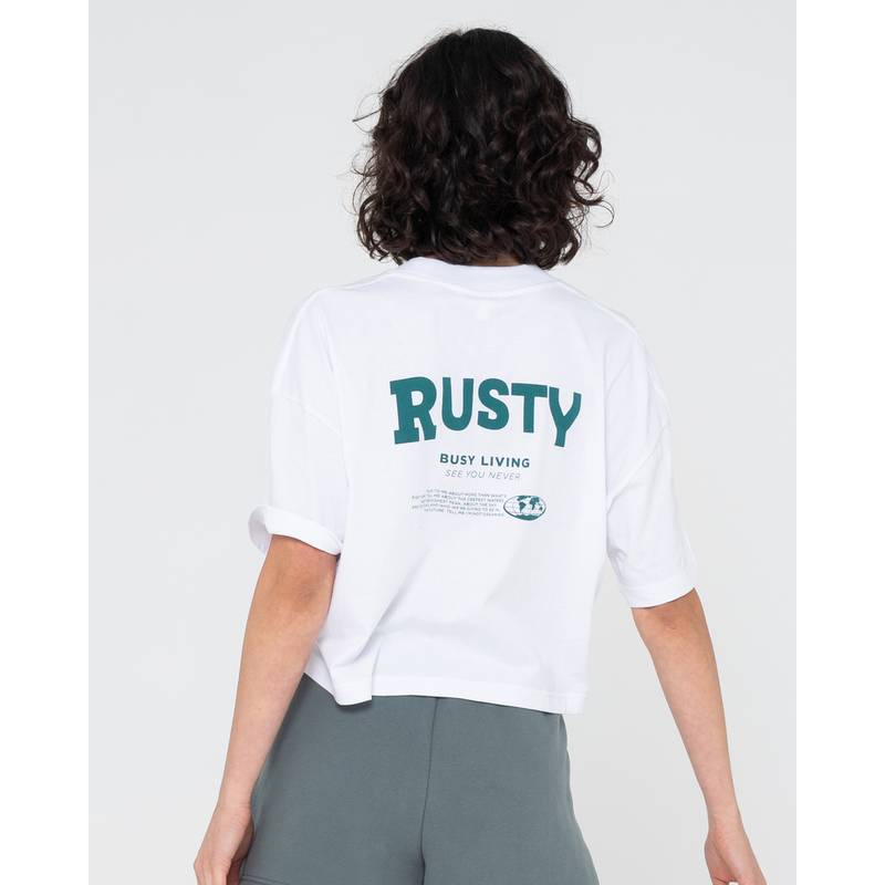 RUSTY BUSY LIVING ORGANIC COTTON RELAXED TEE T-Shirt Damen