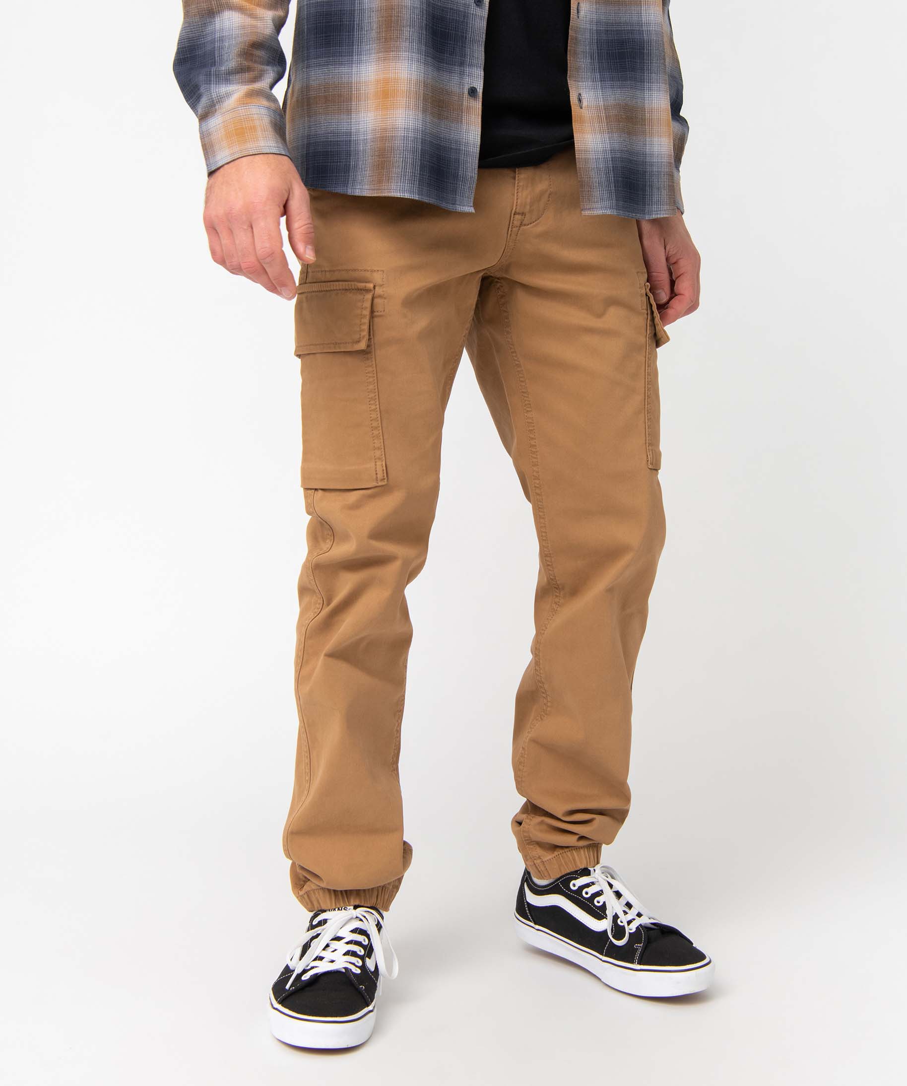 Pantalon homme cargo coupe Straight beige fonce | GEMO