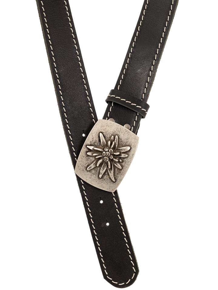 Manid Lederwaren Ledergürtel 9340S115 in schwarz günstig kaufen