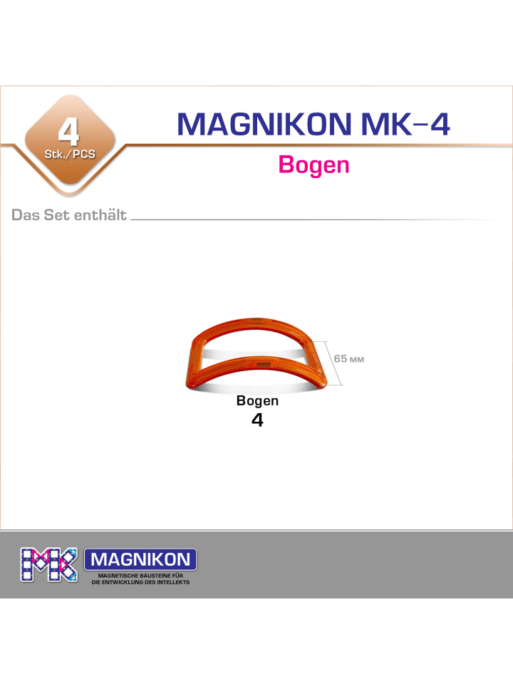 MAGNIKON Magnetische Bausteine MK-4 Bogen- ab 3 Jahren günstig kaufen onesize