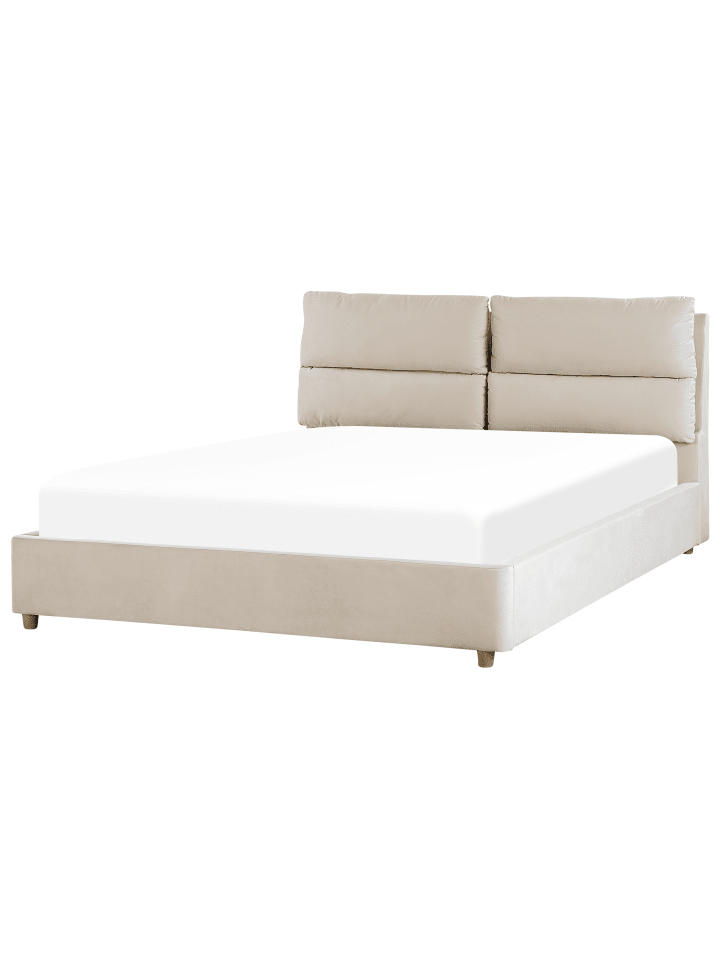 Beliani Doppelbett BATILLY in Beige - (W) 174 x (H) 105 x (L) 224 cm günstig kaufen onesize