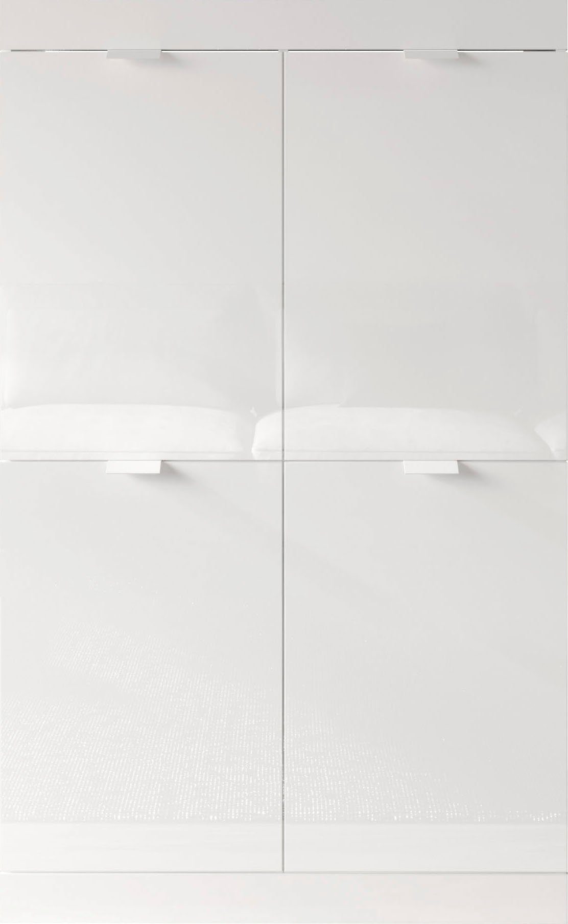 LC Highboard Slim, Breite 91 cm, weiß Hochglanz Lack