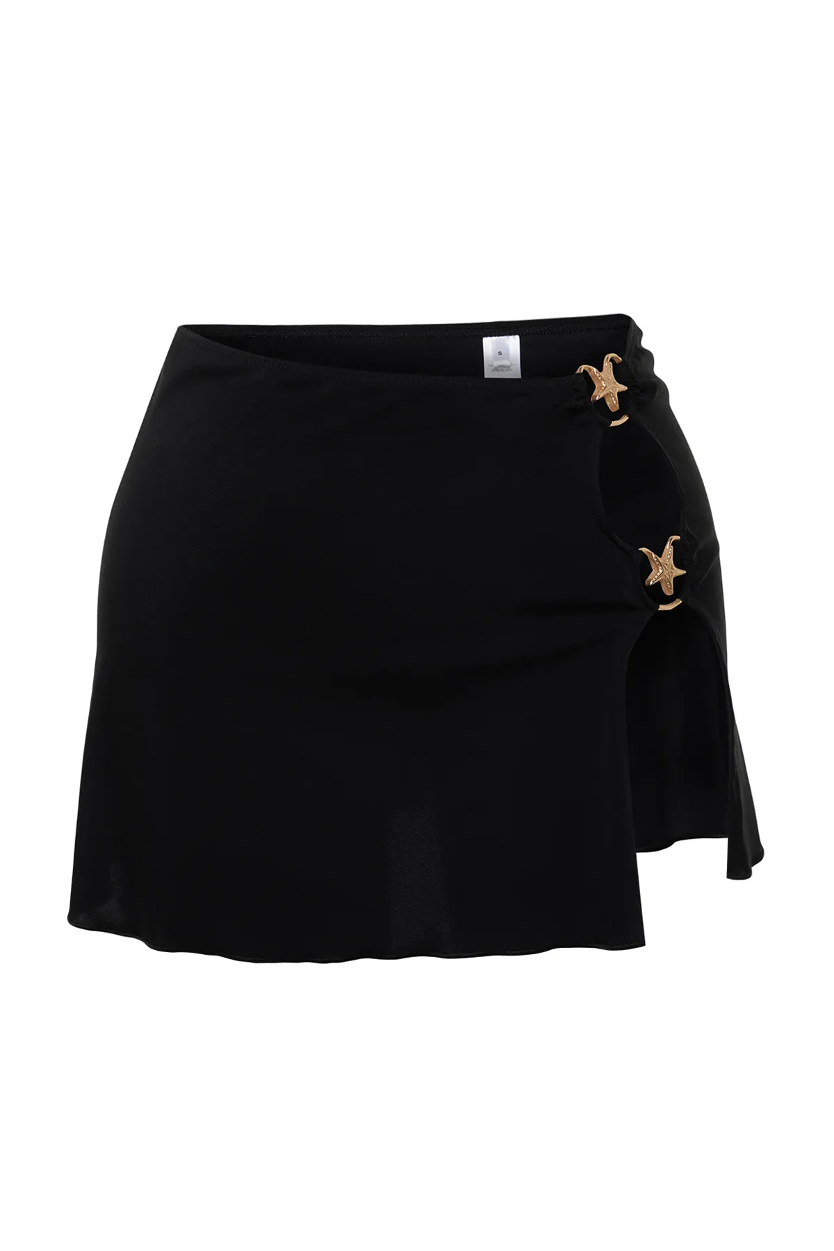 Trendyol Collection  Schwarzer Mini-Strick-Pareo mit Zubehör TBESS24PR00017