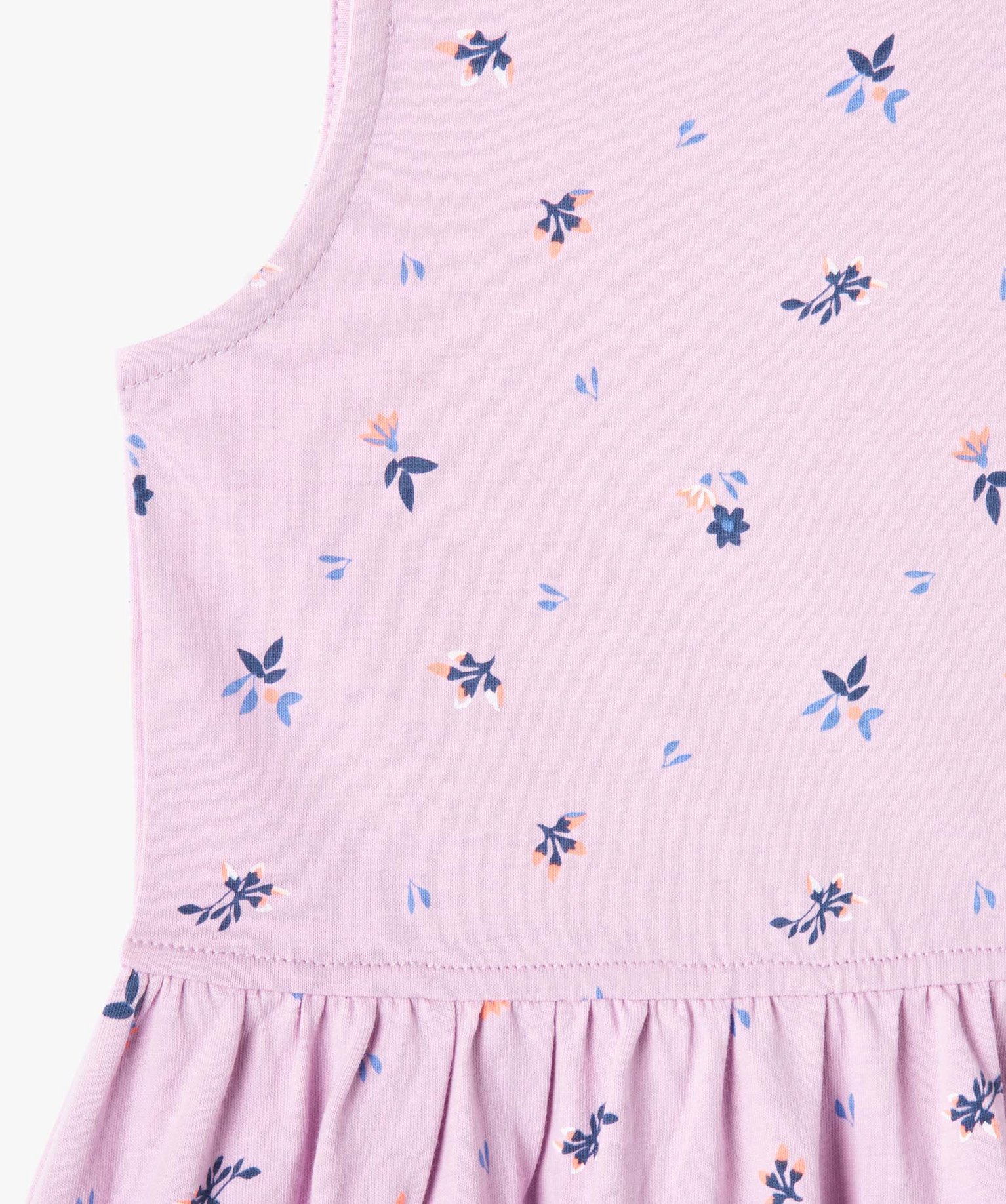 Robe fille sans manches à motifs violet | GEMO