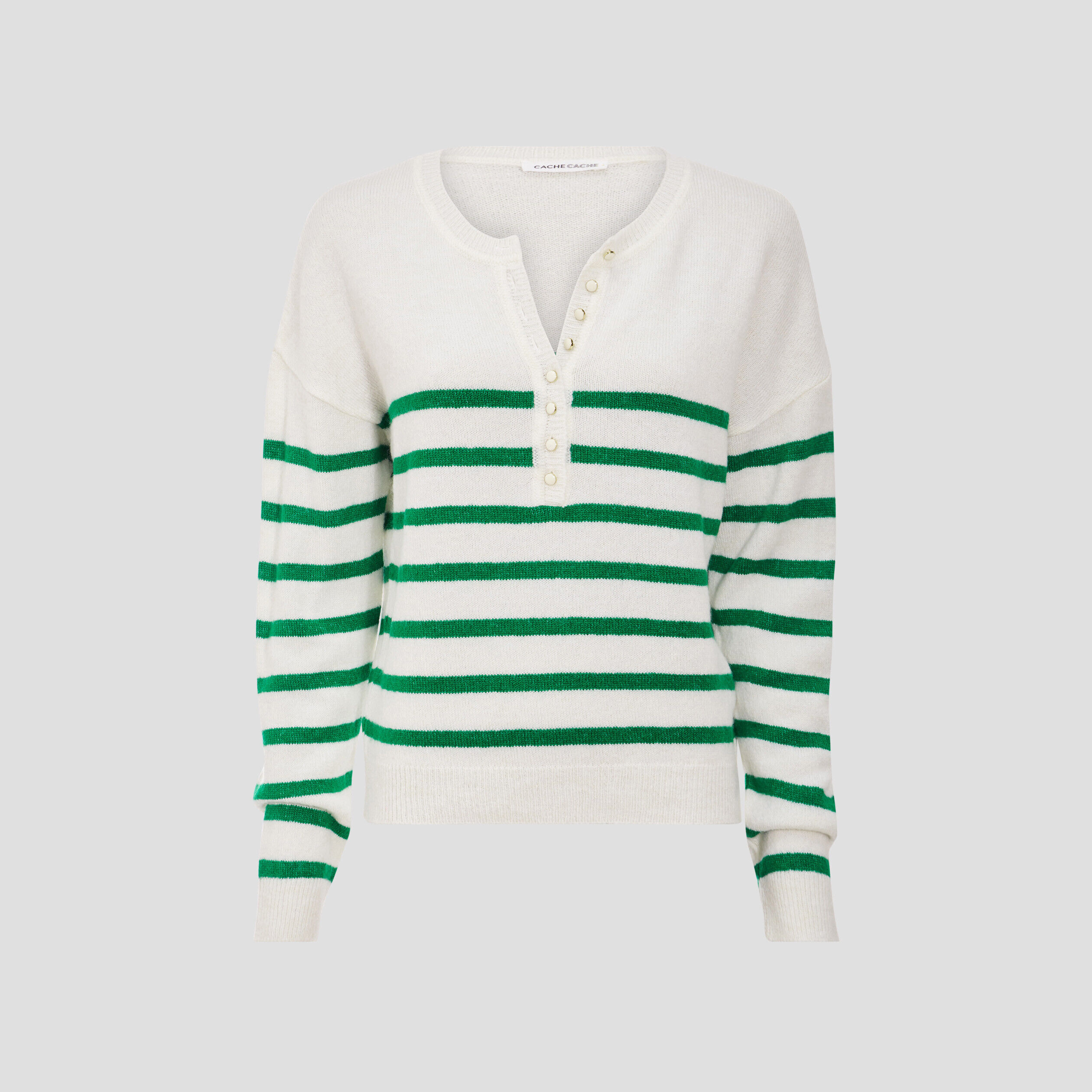 Pull avec boutons ecru femme | Cache Cache