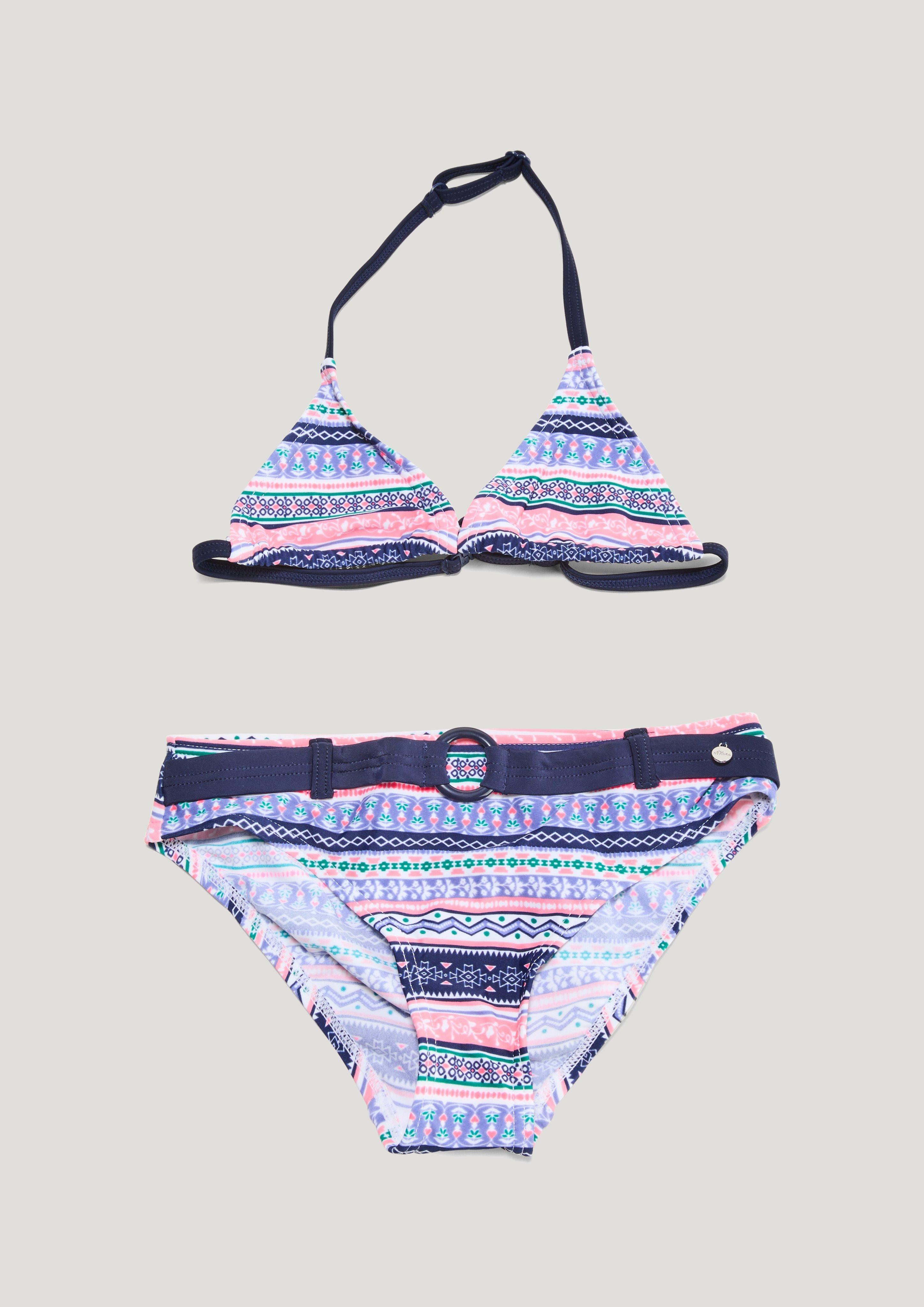 Gemusterter Neckholder-Bikini  524.720.257.97240-21573