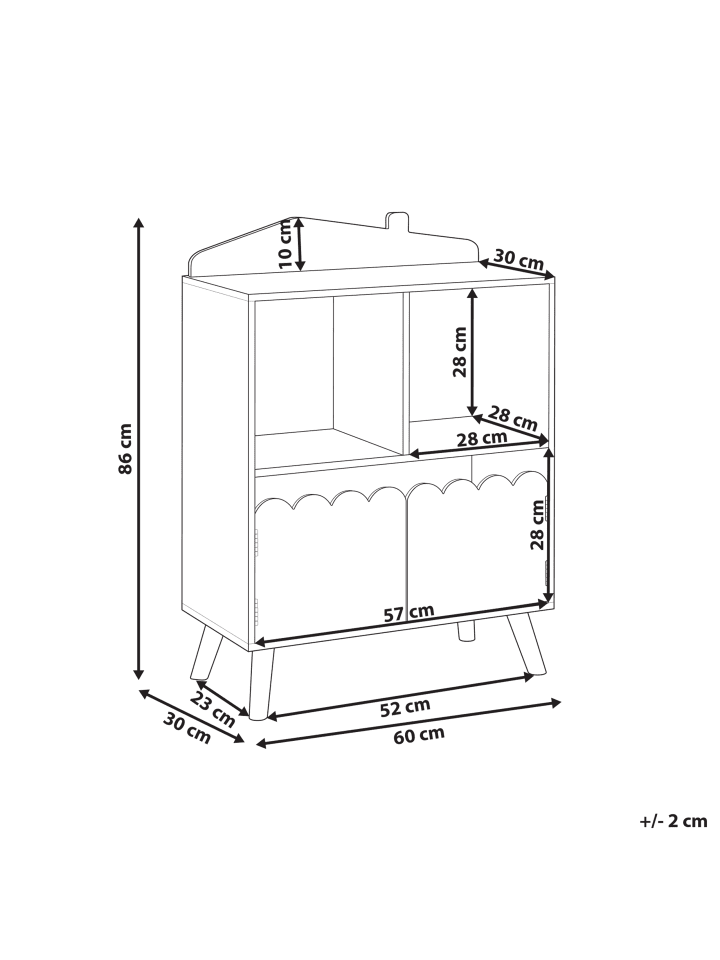 Beliani Bücherregal LACKEY in Heller Holzfarbton/Grün - (W) 60 x (H) 86 x (L) 30 cm günstig kaufen onesize