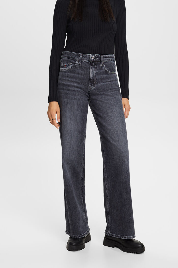 Jeans mit hohem Bund und geradem Bein