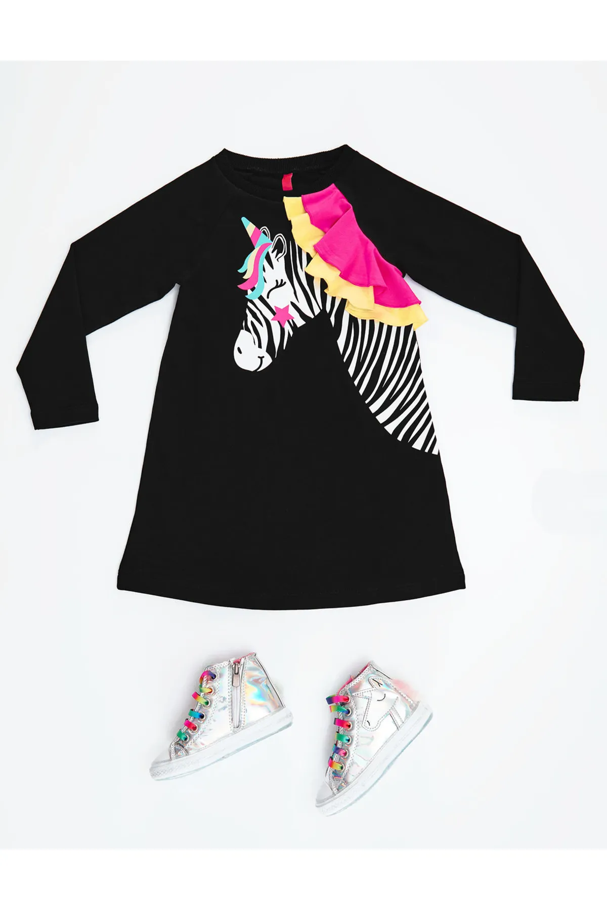 Denokids  Einhorn-Zebra-Mädchenkleid