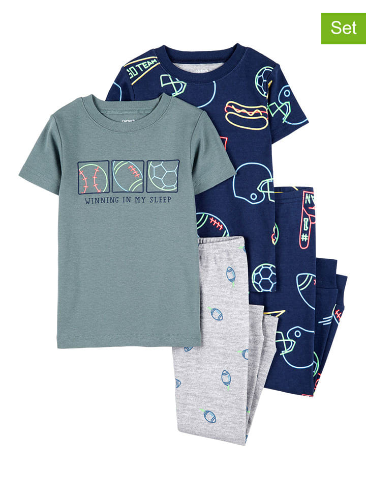 carter's 2er-Set: Pyjamas in Blau/ Dunkelblau günstig kaufen