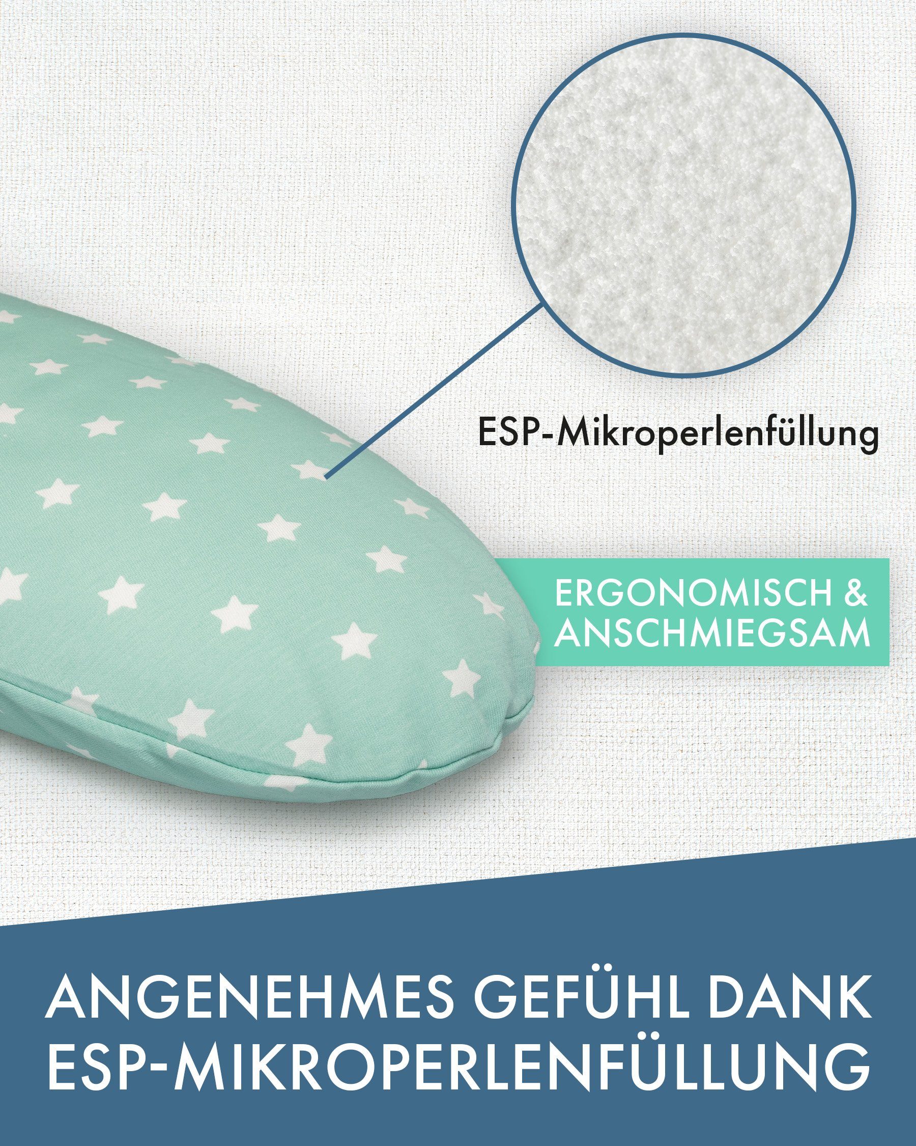 pic Bear Stillkissen pic Bear Premium Stillkissen - hochwertiges Schwangerschaftskissen, hochwertiger Baumwoll Jersey Bezug, kuschelweich und anschmiegsame