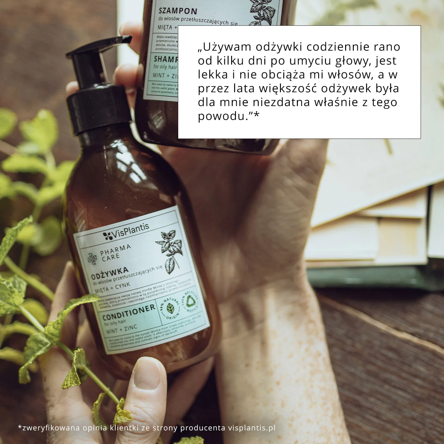 Vis Plantis Pharma Care kondicionierius riebiems plaukams su mėtomis ir cinku