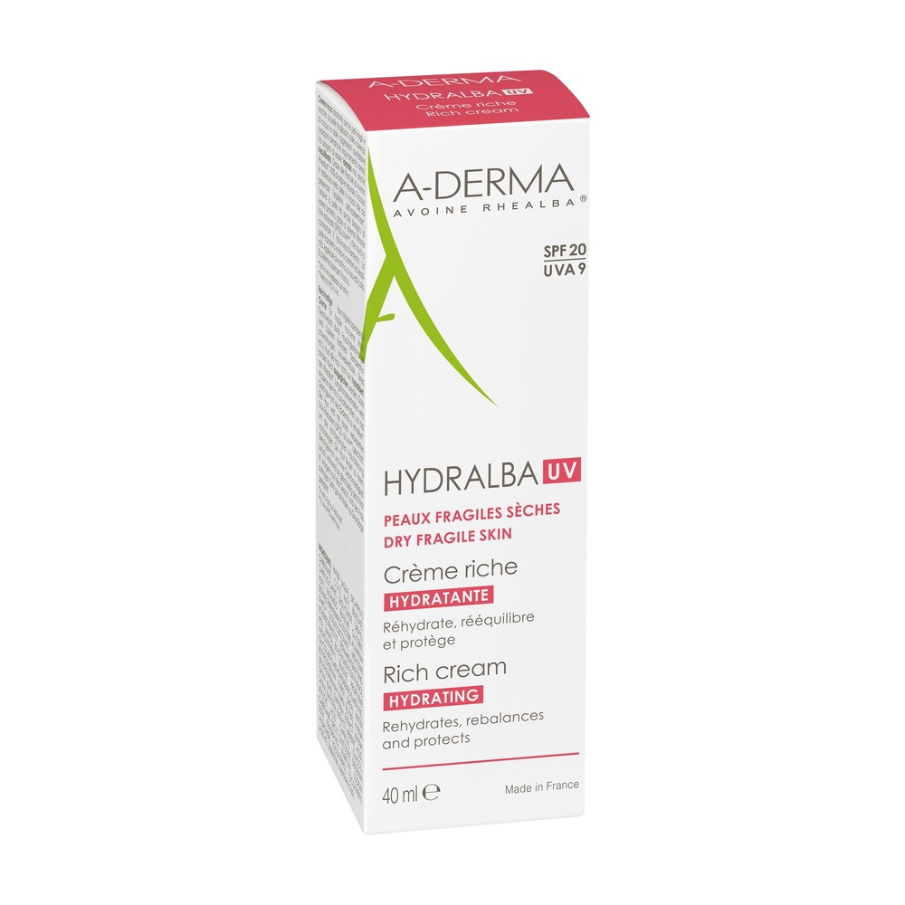 A-Derma Hydralba UV 20 Crème Riche 40ml Crème hydratante