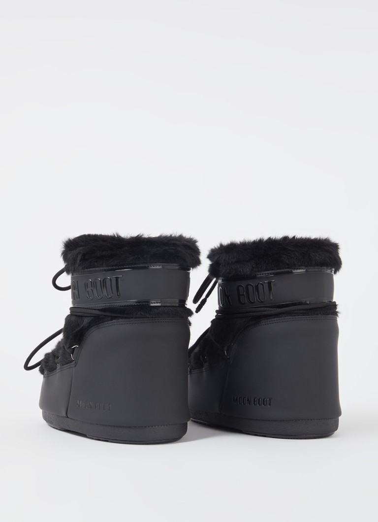Ghete de zăpadă joase Moon Boot Icon, cu blană sintetică și căptușeală hidrofugă.