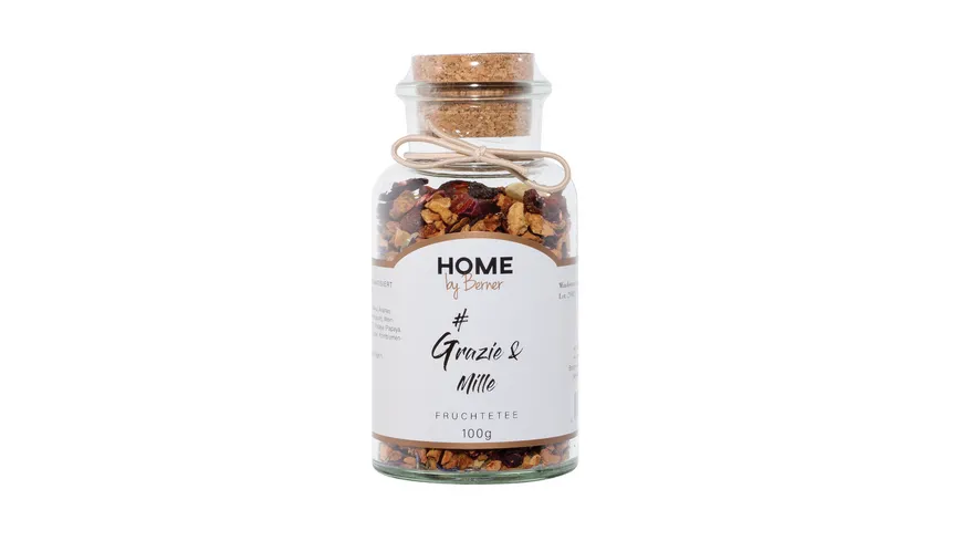HOME by Berner Früchtetee im Korkenglas Frazie & Mille 100 g