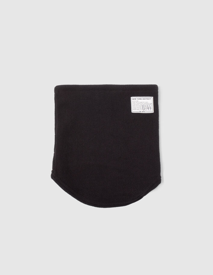 Snood noir ajustable en polaire garçon