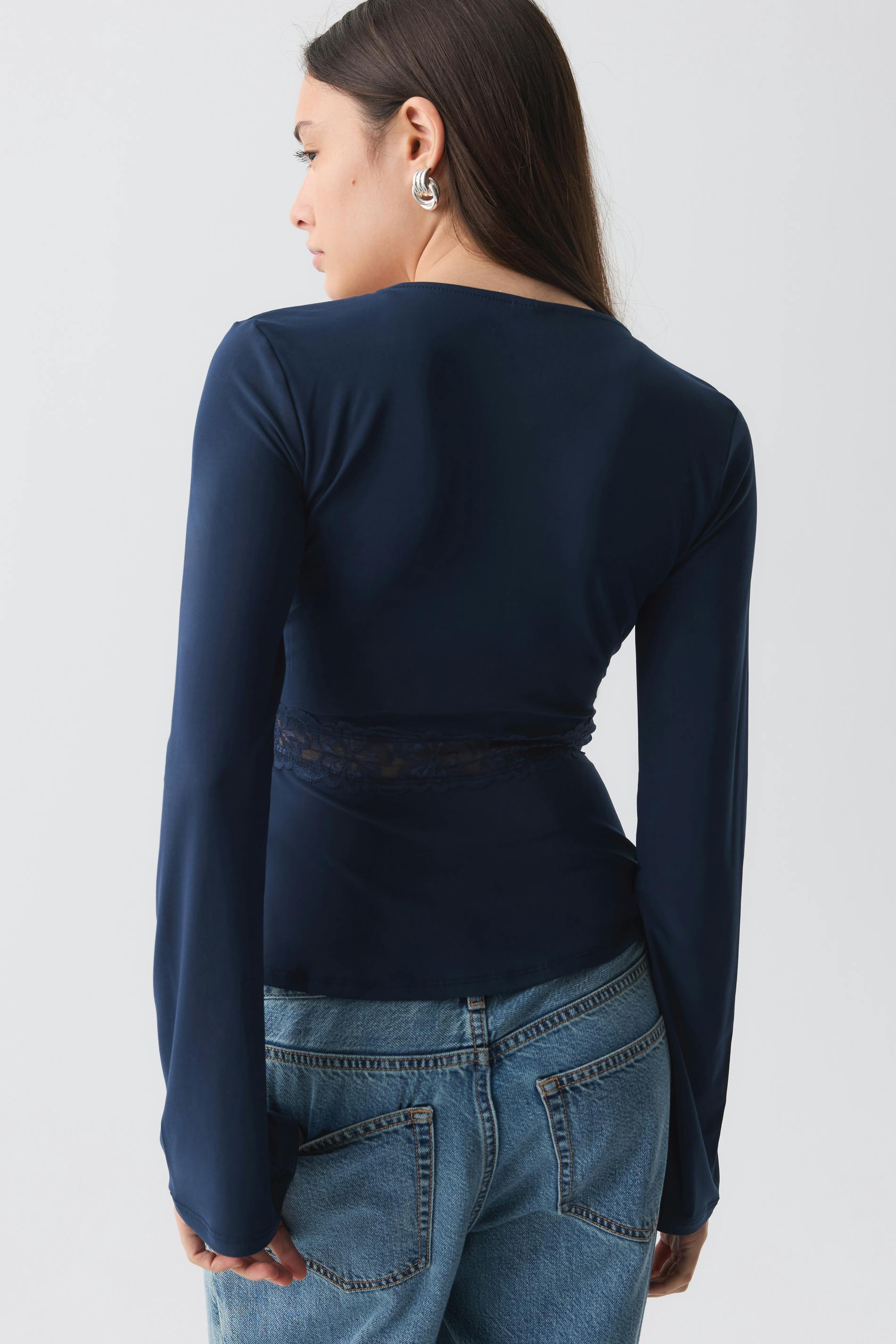 Lace detail top