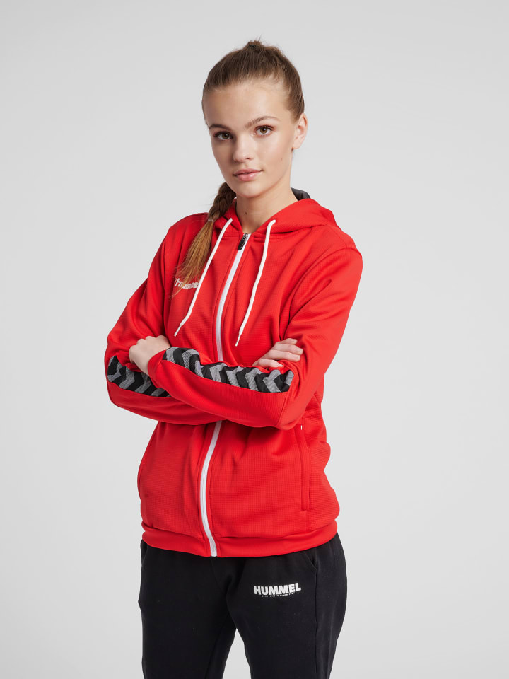 Hummel Hummel Reißverschluss Kapuzenpullover Hmlauthentic Damen in TRUE RED günstig kaufen XS
