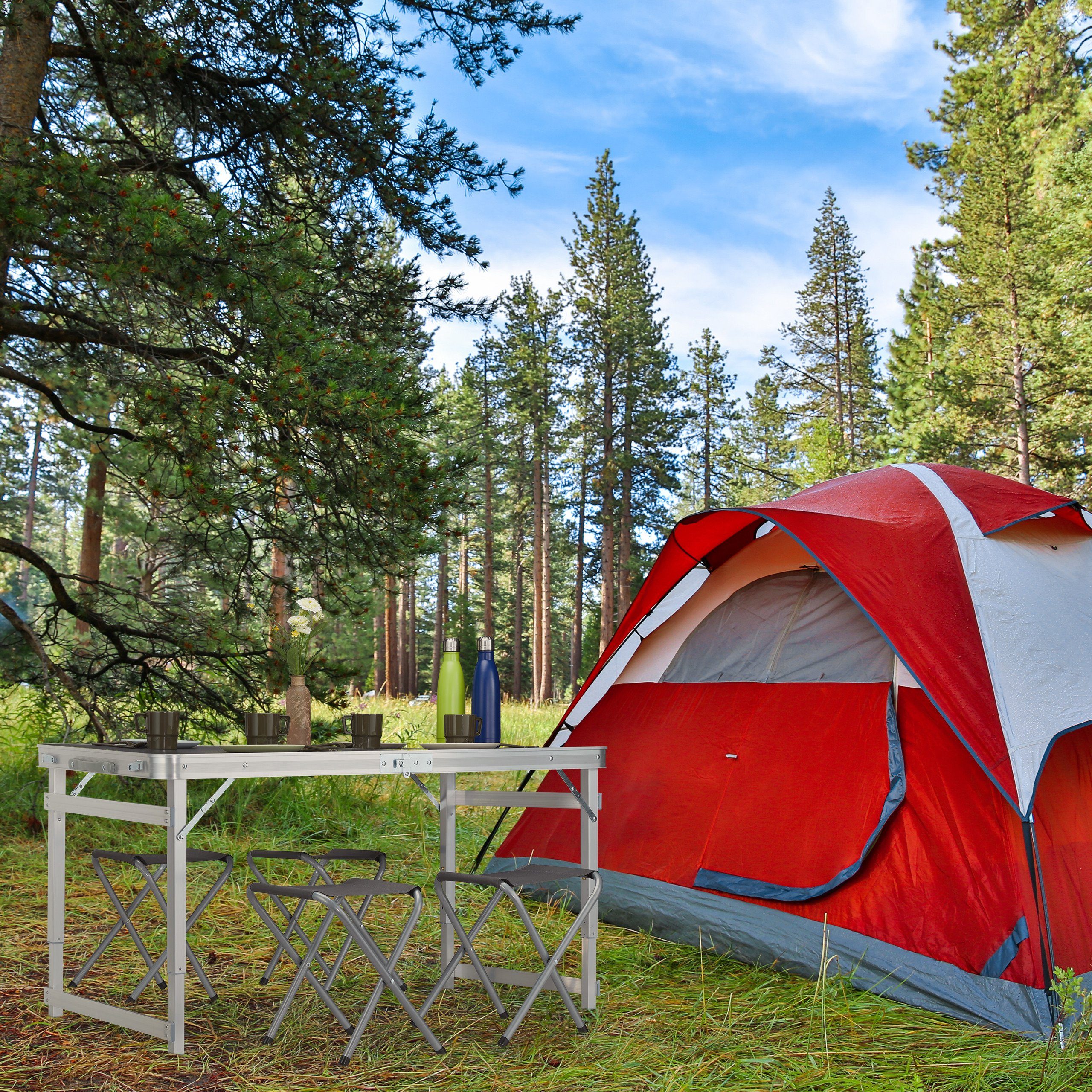relaxdays Campingtisch Campingtisch Set
