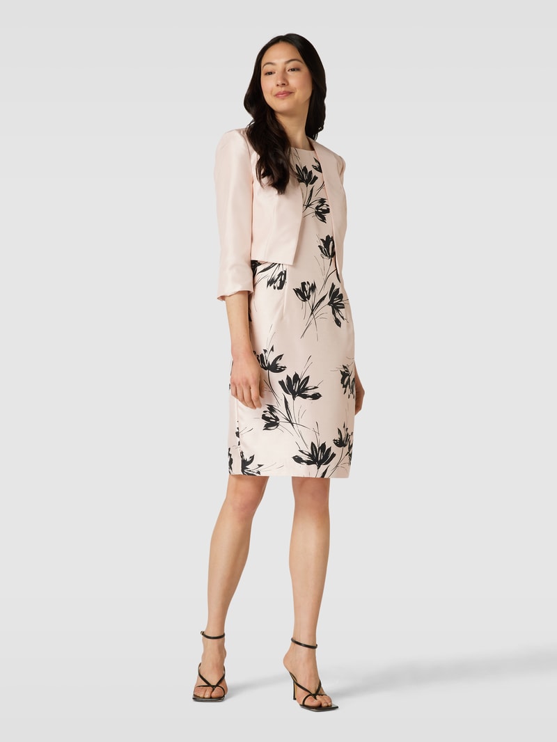 Cocktailkleid mit floralem Muster in rosa