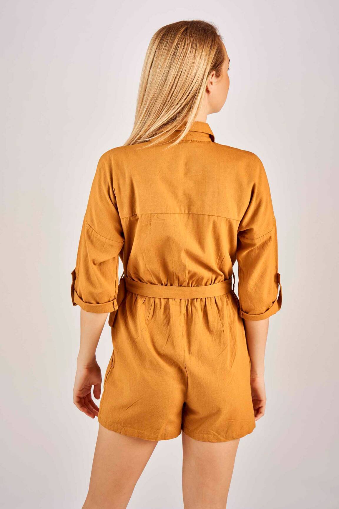 Only Combi Shorts Femme couleur marron